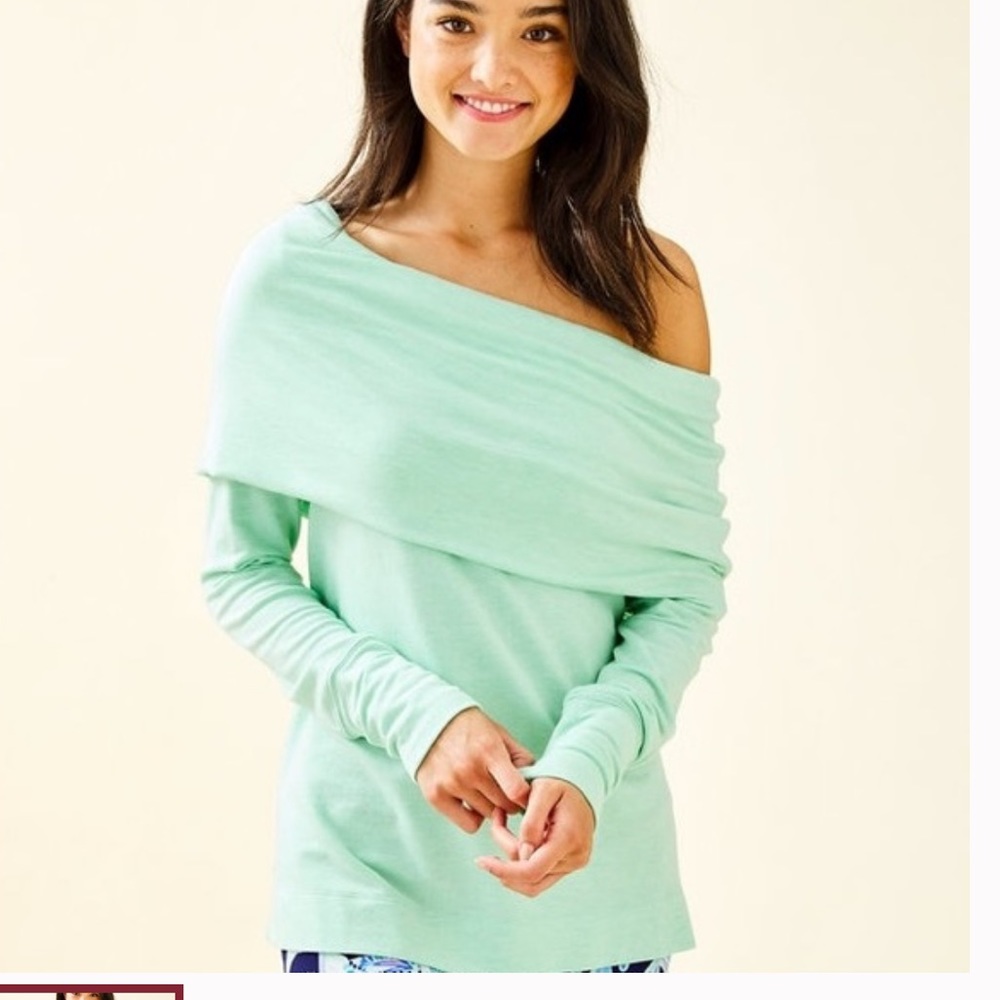 Lilly Pulitzer Belinda Popover in Heathered Mint